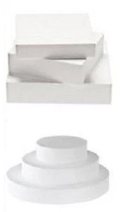 FORME IN POLISTIROLO ALZATE PER TORTE CAKE BASE CERCHIO O QUADRA ALTEZZA 5 CM - Imagen 1 de 1