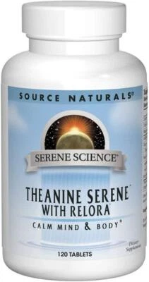 Source Naturals Theanine Serene with Relora 120 Tablets, Sleep Relaxation Stress