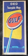 1956 Ohio Gulf Oil Tourgide Road Map Highway Sign Gas Oil Oiler Qt Can Wax