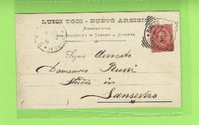 BUSTO ARSIZIO - LUIGI TOSI - MANIFATTURA TAPPETI E COPERTE - PUBBLICITARIA 1893