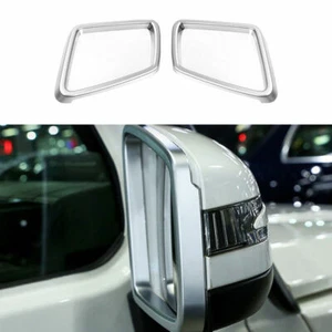 Fit For Benz G-Class 2013-2018 Matte Silver Side Mirror Visor Frame Cover Trim - Picture 1 of 12