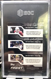 2024 Topps Finest Football Mystery Facts Estuche SSP Hit Warner/Vick/Brees MYST-1 - Imagen 1 de 2