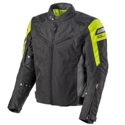 Giacca Giubbino Moto Tessuto MOOD Yellow Giallo Oj Atmosfere Inserti Rifrangenti