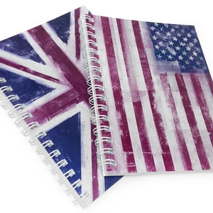 Papelería Monster - Cuaderno Forrado Bandera Envejecida A5 - Hecho en Reino Unido - 1 de cada uno - Imagen 1 de 5