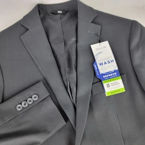 Haggar Deconstructed Slim Fit Anzug Sakko Herren anthrazit grau 40 kurz NEU - Bild 1 von 8