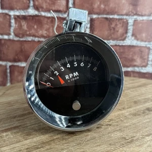 Tacómetro vintage 8000 RPM bisel cromado - Imagen 1 de 8