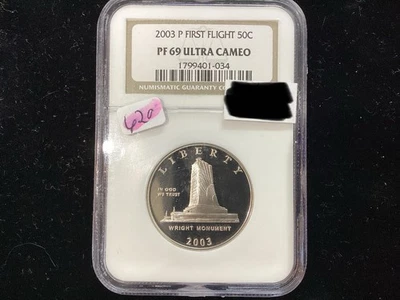 2003-P First Flight Centennial Half Dollar NGC PF69 Commemorative 50C #620 - Image 1 of 3