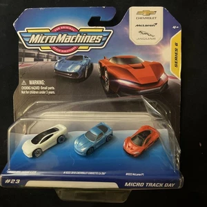 Micro Machines Series 6 # 23 MICRO TRACK DAY Hasbro Jaguar Corvette McLaren - Picture 1 of 6