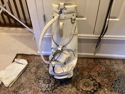 Bolsa de golf Ben Hogan Ben Hogan Tour blanca/azul con cubierta de viaje de colección Foto 1 de 4