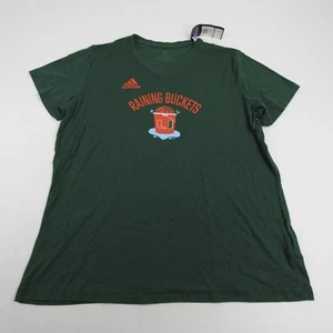 Miami Hurricanes adidas Short Sleeve Shirt Women's Green New - Picture 1 of 5