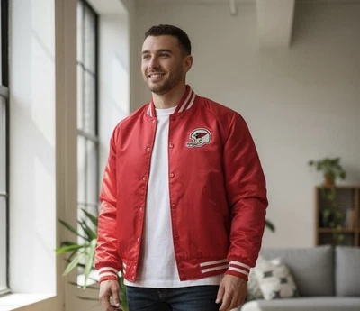 Chaqueta de satén XL vintage Active Generation Arizona Cardinals NFL Bomber para hombre Foto 1 de 4