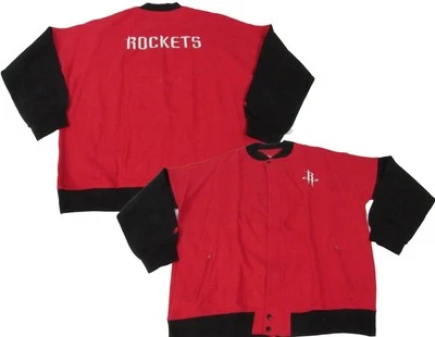 New Houston Rockets Mens Sizes 2XL-3XL-4Xl-5XL-Tall Button Snap Majestic Jacket - Image 1 of 4