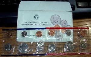 1989 US Mint Set Uncirculated 10 Coin Set Philadelphia & Denver P & D - Picture 1 of 3