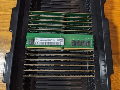 Hynix 16gb PC4-3200AA 2Rx8 DDR4 ECC RDIMM Reg Server Memory HMA82GR7DJR8N-XN - Image 1 of 2