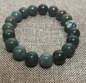 Pulsera con cuentas de piedras preciosas esmeralda natural nueva - Imagen 1 de 3