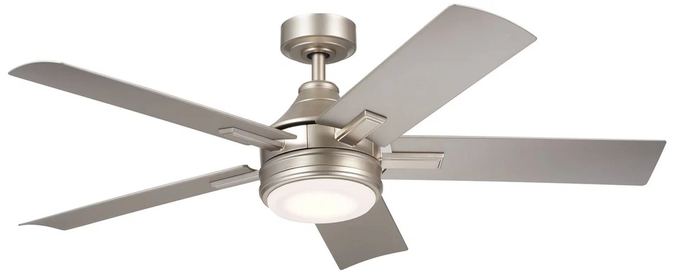 52" Kichler Tide Brushed Nickel LED Outdoor Ceiling Fan with Remote - Image 1 of 1
