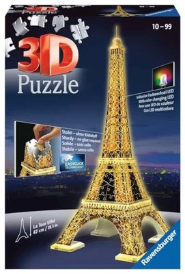 Ravensburger Puzzle 3D Torre Eiffel Night Edition 216 pezzi Dimensioni finite... - Immagine 1 di 4