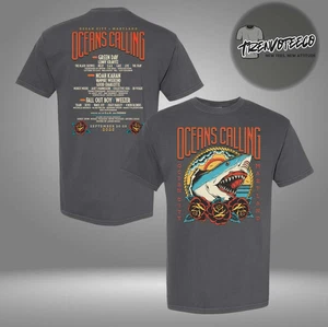 Oceans Calling Festival 2025 Shark Lineup Two Sided Unisex T-Shirt - Bild 1 von 3