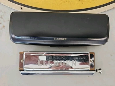 Suzuki SC-48 Leghorn Harmonica 12 Hole Chrome with Case Made in Japan - Image 1 of 4