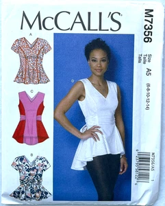 McCall's M7356   Misses Tops   Sleeve/Length Variations   Sizes:  6 - 14  OOP - Picture 1 of 2