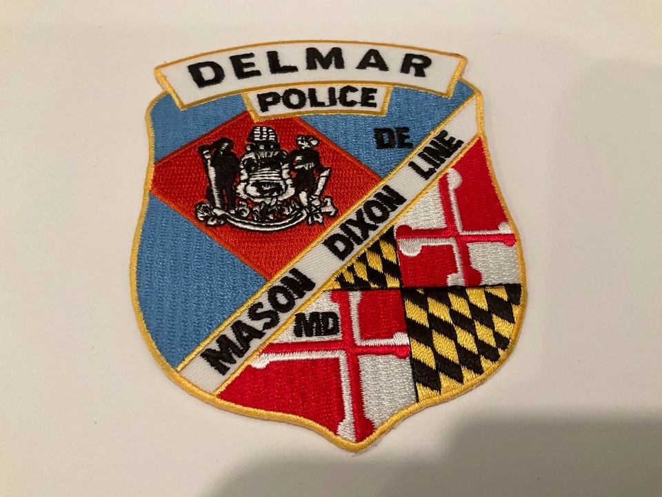 Цветной Delmar полиции штата Мэриленд Делавэр аккуратный MD DE - Изображение 1 из 1