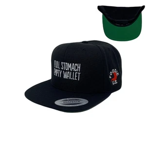 Empty Wallet Streetwear Foodie USA Travel Snapback Hat - Picture 1 of 9