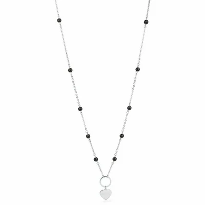 SAGAPO COLLANA LUNGA DONNA IN ACCIAIO E ONICE Sagapò SHAC8 S'agapo - Immagine 1 di 2