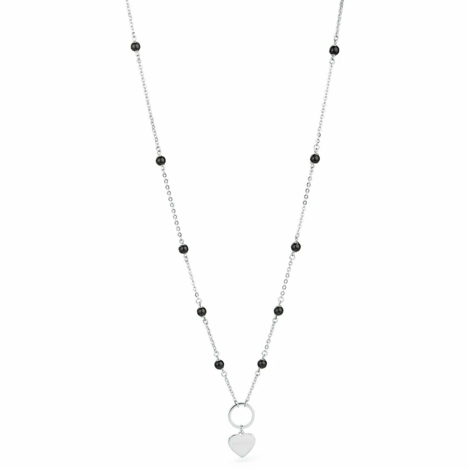 SAGAPO COLLANA LUNGA DONNA IN ACCIAIO E ONICE Sagapò SHAC8 S'agapo - Immagine 1 di 2