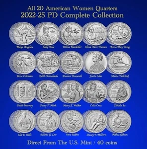 2022-2025 PD American Women Quarters 40-Coin Collection / COMPLETE SET / AMAZING - Picture 1 of 1
