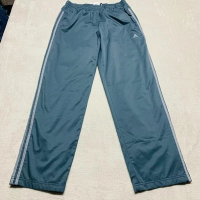 Pantalones deportivos Adidas vintage para hombre L gris/verde a rayas estilo Y2K forrados de malla Foto 1 de 4
