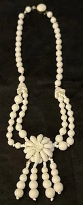 Antiguo collar de vidrio esmerilado Miriam Haskell? 14"" - Imagen 1 de 15