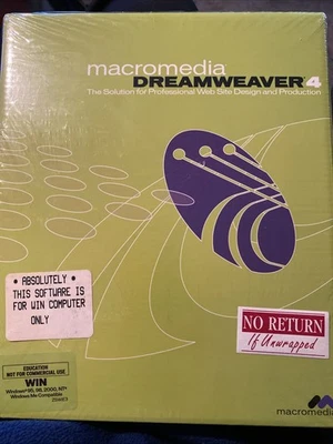 Macromedia Dreamweaver 4 Professional Web Site Design and Production New Sealed - Image 1 of 4
