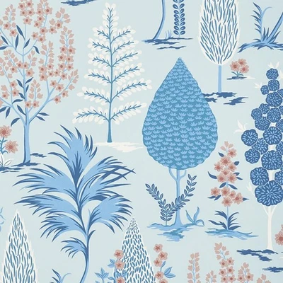 9YD SCHUMACHER 5009960 Pandora Delft & Rose Washable Wallpaper $432 Retail - Image 1 of 4