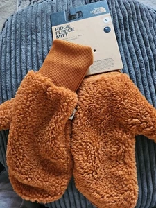 The North Face Fäustlinge Damen Unisex Large Brown Ridge Fleece Mitt - Bild 1 von 4