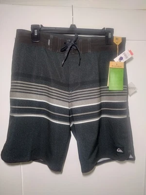 Pantalón Corto de Playa QUIKSILVER Para Hombres D Ryder 19” Gris Rayas Surf Patinador Talla 30 - Nuevo con Etiquetas Foto 1 de 4