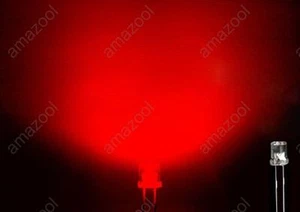 100pcs x Red 5mm Flat top LED Wide Angle Led Light lamp led 2pin - Picture 1 of 1