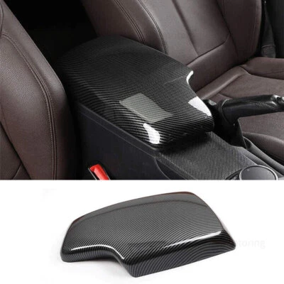 Cubierta de consola de caja de reposabrazos ABS de fibra de carbono para BMW 3 4 3GT F30 F31 F32 F34 13-19 Foto 1 de 4