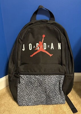 Nike Air Jordan Jumpman Backpack Black 13” Laptop Large Elephant Print New! - Image 1 of 3