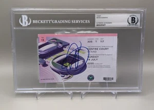 NOVAK DJOKOVIC signed autographed 2019 WIMBLEDON FINAL TICKET BECKETT (BAS) GOAT - Picture 1 of 2