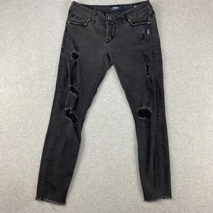 Silver Jeans Tuesday Damen 28 / 26 schwarz Low Rise Ankle Skinny Stretch ausgefranst - Bild 1 von 10