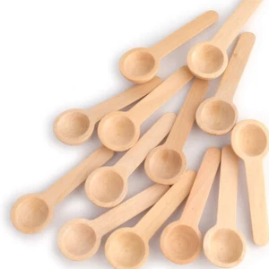Lotto 10 pezzi mini cucchiai in legno cucchiaio spezie cucina piccoli cucchiai corti condimento - Foto 1 di 10