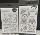 Photoplay DINO FRIENDS Acorn Critters Animals Rubber Stamps Lot of 2