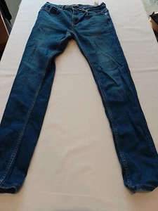 Men's Jeans Zara Man 42 Skinny Zip Up Blue 22819 - Picture 1 of 18
