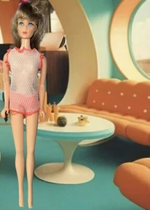 Vintage MOD TNT Barbie Doll Twist and Turn Waist Brunette Japan Swimsuit - Picture 1 of 21