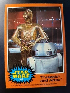 1977 Topps Series 5 Orange Threepio Artoo C3po R2d2 Card #302 - Picture 1 of 2