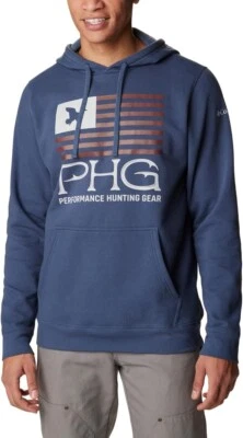 NUEVO CON ETIQUETAS SUDADERA CON CAPUCHA PARA HOMBRE COLUMBIA 2052191 492 PHG HUNT STAR PULL ON ZINC/RED ROCKS $55 Foto 1 de 4