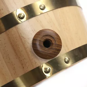 10L pine Barrel Cask Wooden Storage Wine Brandy Whiskey Beer Dispenser Keg HOT - Picture 1 of 13