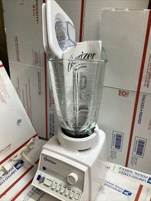 Jarra de vidrio Oster Osterizer de colección doble rango azul 12 velocidades licuadora de diseño Foto 1 de 4