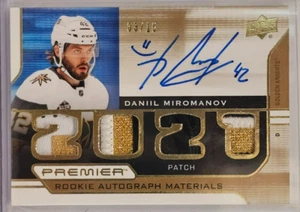 Daniil Miromanov 2021-22 Upper Deck Premier Rookie Auto Materials Gold 3/15 - Picture 1 of 2