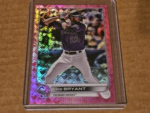 2022 Topps Chrome #95 Kris Bryant Logofractor Pink Refractor SP #/199 Nmmt - Picture 1 of 3
